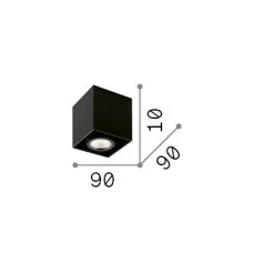 Ideal-Lux - Lampada da soffitto MOOD PL1 D09 SQUARE , 9 x 9 x h11 cm,<Dmora New