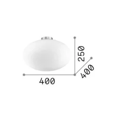 Ideal-Lux - Lampada da soffitto CANDY PL1 D40, 40 x 40 x h25 cm,<Dmora Online