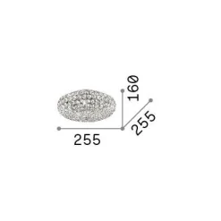 Ideal-Lux - Lampada da soffitto KING PL3 , 26 x 26 x h16 cm,<Dmora Cheap