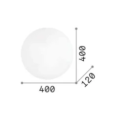 Ideal-Lux - Lampada da soffitto SIMPLY PL3, 40 x 40 x h12 cm,<Dmora Fashion