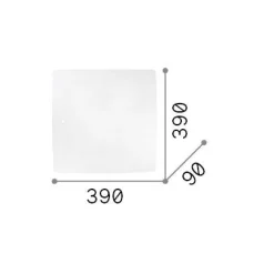 Ideal-Lux - Lampada da soffitto CELINE PL3, 39 x 39 x h9 cm,<Dmora Sale