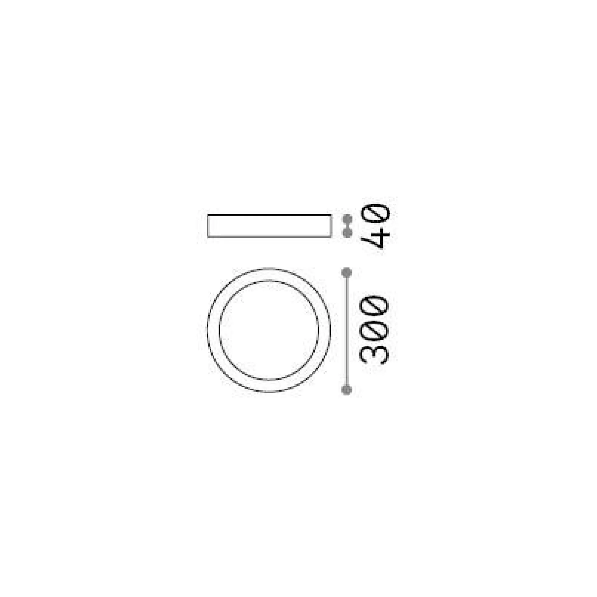 Ideal-Lux - Lampada da soffitto UNIVERSAL PL D30 ROUND 3000K, 30 x 30 x h4 cm,<Dmora Best Sale
