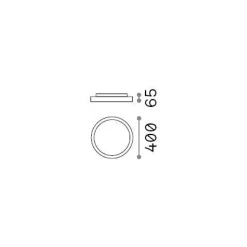 Ideal-Lux - Lampada da soffitto RAY PL D40 , 40 x 40 x h7 cm,<Dmora New