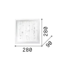 Ideal-Lux - Lampada da soffitto OCEAN PL2 , 28 x 9 x h28 cm,<Dmora Flash Sale