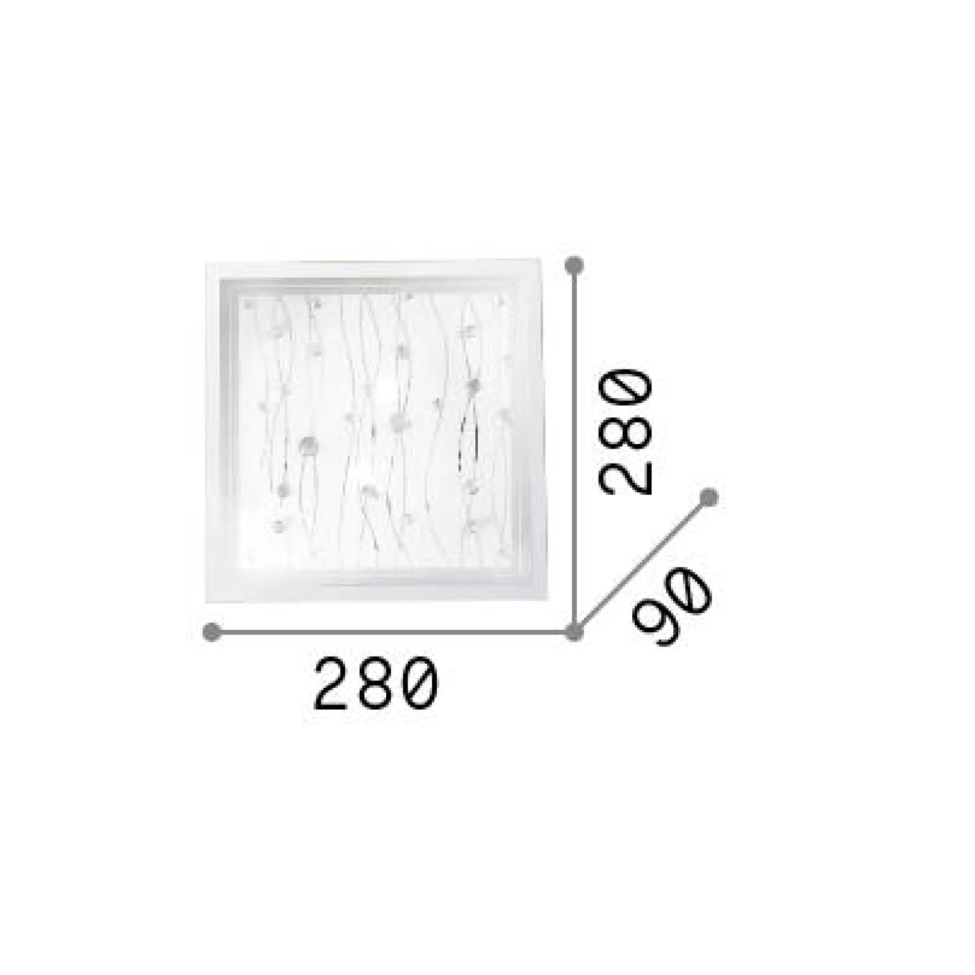 Ideal-Lux - Lampada da soffitto OCEAN PL2 , 28 x 9 x h28 cm,<Dmora Flash Sale