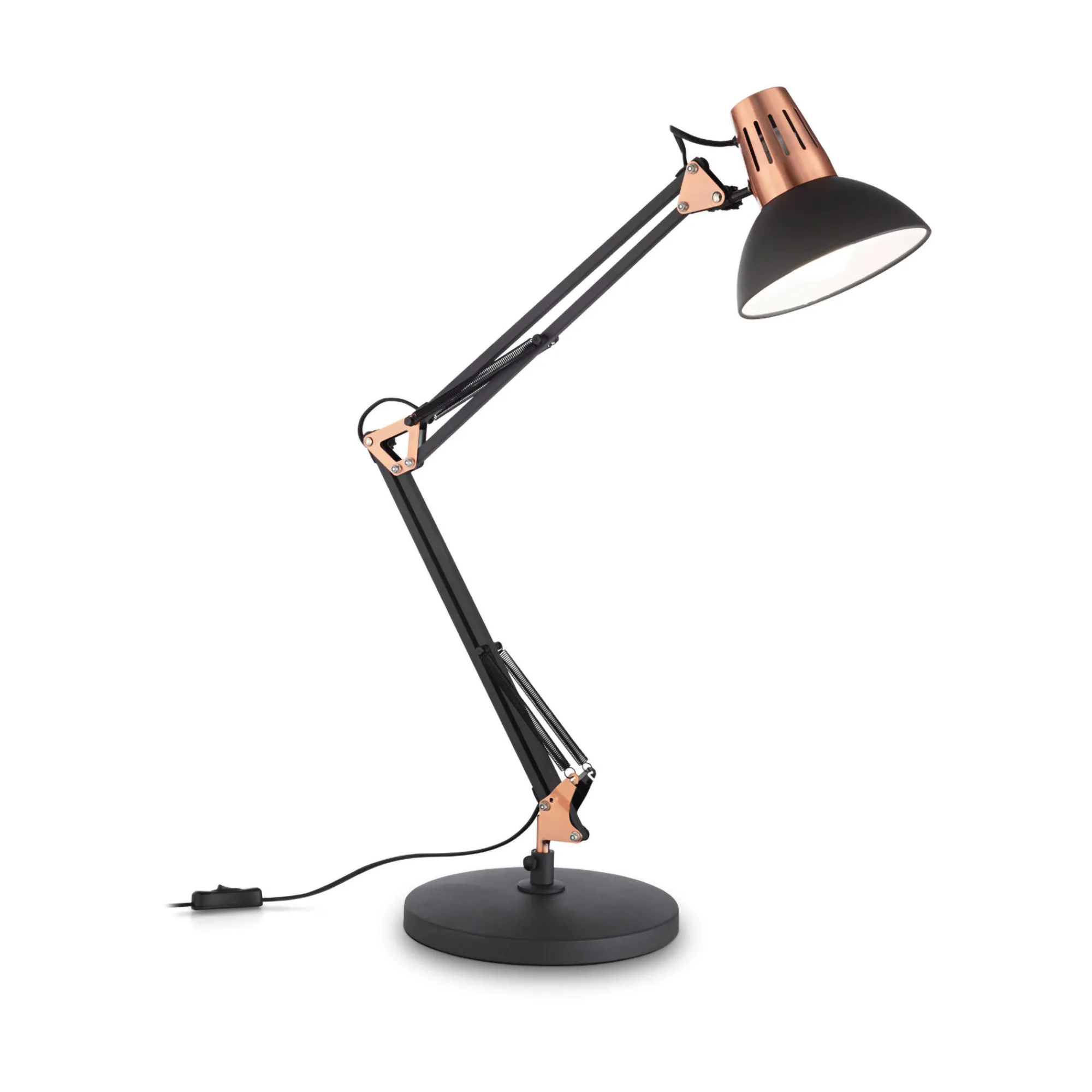 Ideal-Lux - Lampada da tavolo WALLY TL1 RAME, 20 x 36 x h58 cm,<Dmora Hot