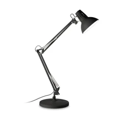 Ideal-Lux - Lampada da tavolo WALLY TL1 TOTAL BLACK, 20 x 36 x h58 cm,<Dmora Hot