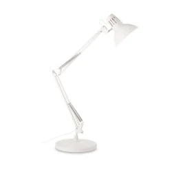 Ideal-Lux - Lampada da tavolo WALLY TL1 TOTAL WHITE, 20 x 36 x h58 cm,<Dmora Shop