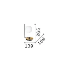 Ideal-Lux - Lampada da tavolo BIRDS TL1, 13 x 16 x h27 cm,<Dmora Outlet
