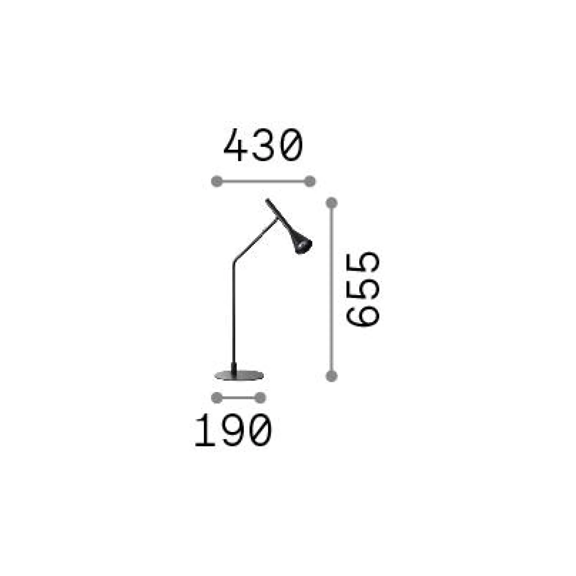 Ideal-Lux - Lampada da tavolo DIESIS TL , 19 x 43 x h66 cm,<Dmora Outlet