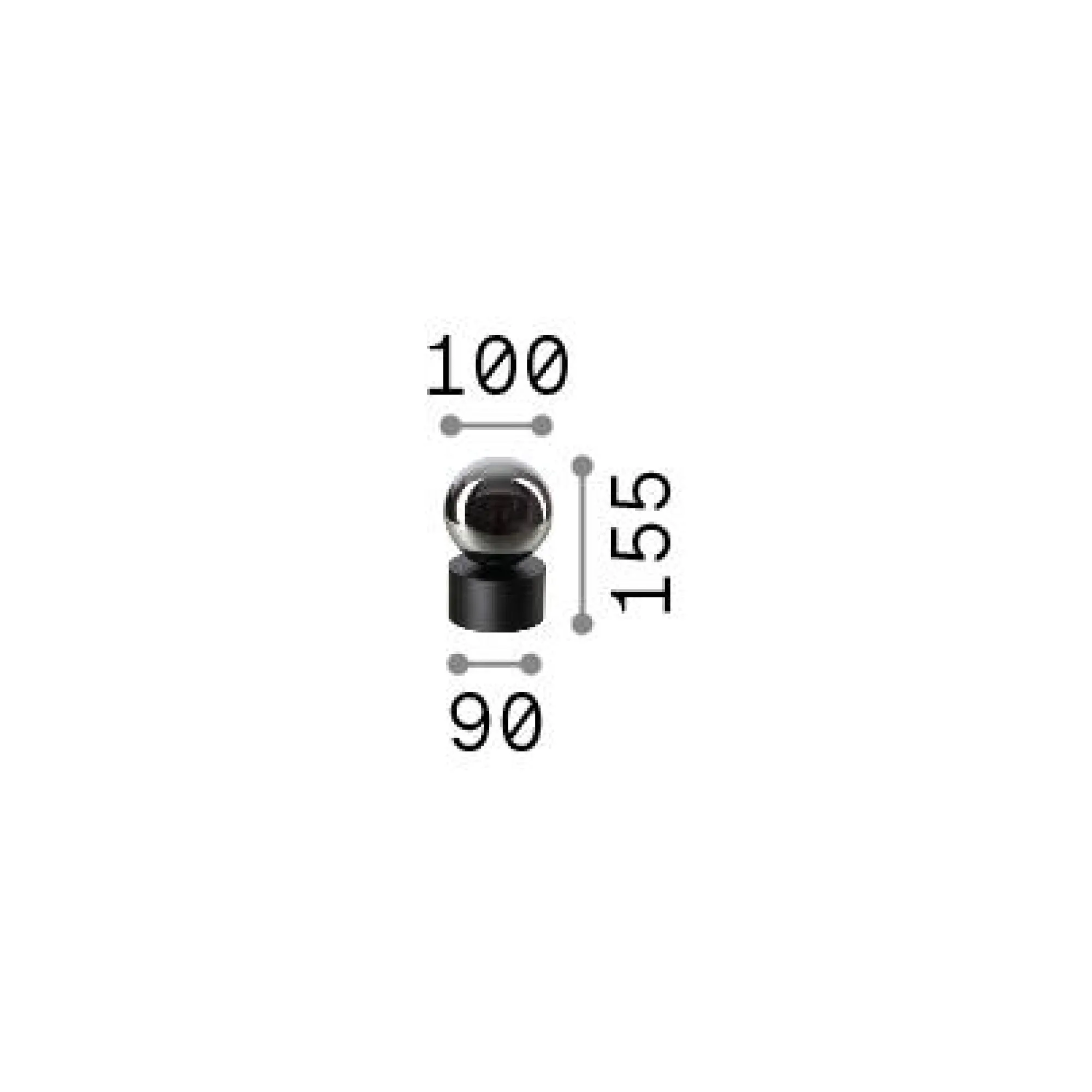 Ideal-Lux - Lampada da tavolo PERLAGE TL1 , 10 x 10 x h16 cm,<Dmora Flash Sale