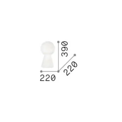 Ideal-Lux - Lampada da tavolo BIRILLO TL1 MEDIUM , 22 x 22 x h39 cm,<Dmora Hot