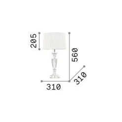 Ideal-Lux - Lampada da tavolo KATE-3 TL1, 31 x 31 x h56 cm,<Dmora Cheap