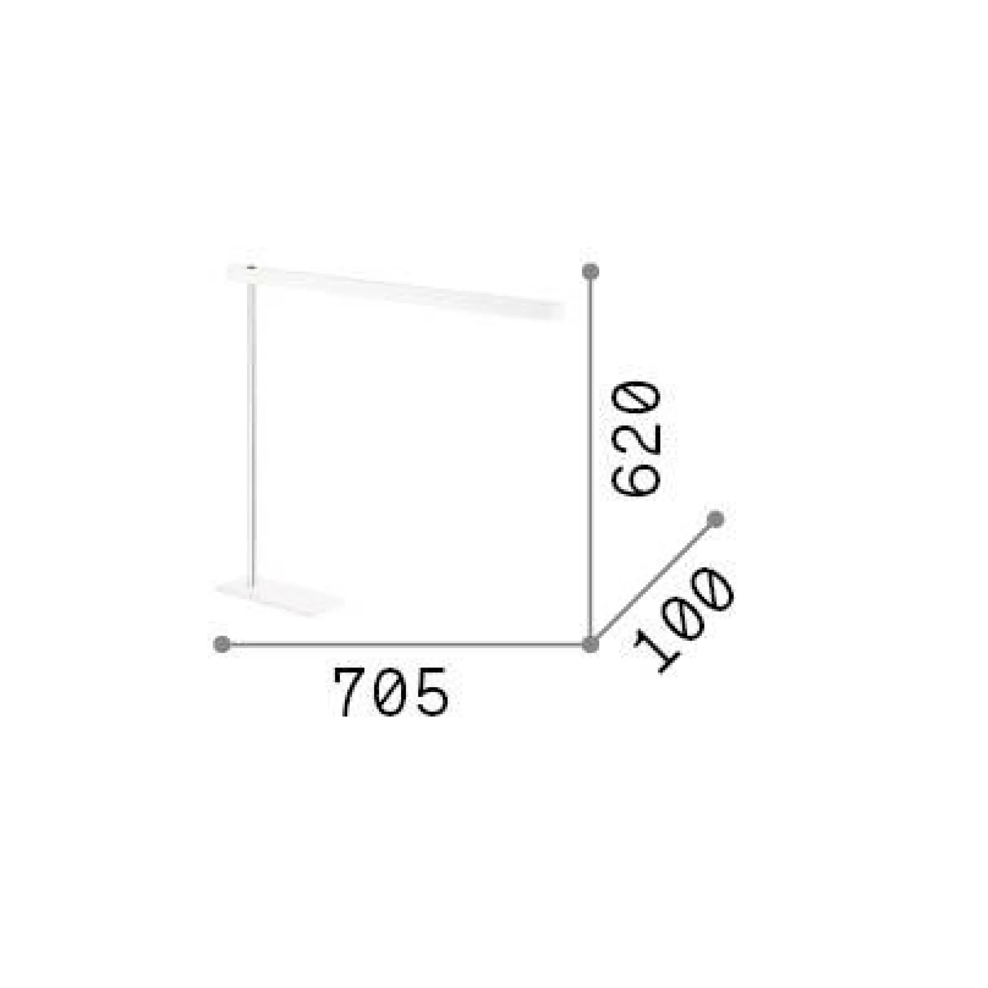 Ideal-Lux - Lampada da tavolo GRU TL , 71 x 10 x h62 cm,<Dmora Shop