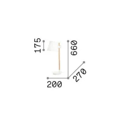Ideal-Lux - Lampada da tavolo AXEL TL1 , 20 x 27 x h66 cm,<Dmora Hot
