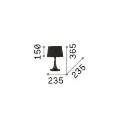 Ideal-Lux - Lampada da tavolo LONDON TL1 SMALL , 24 x 24 x h37 cm,<Dmora Sale