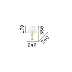 Ideal-Lux - Lampada da tavolo FIRENZE TL1 , 24 x 24 x h35 cm,<Dmora Store