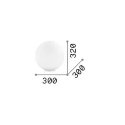 Ideal-Lux - Lampada da tavolo MAPA TL1 D30, 30 x 30 x h32 cm,<Dmora Sale