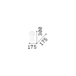 Ideal-Lux - Lampada da tavolo BIRILLO TL1 SMALL FUME', 18 x 18 x h30 cm,<Dmora Flash Sale