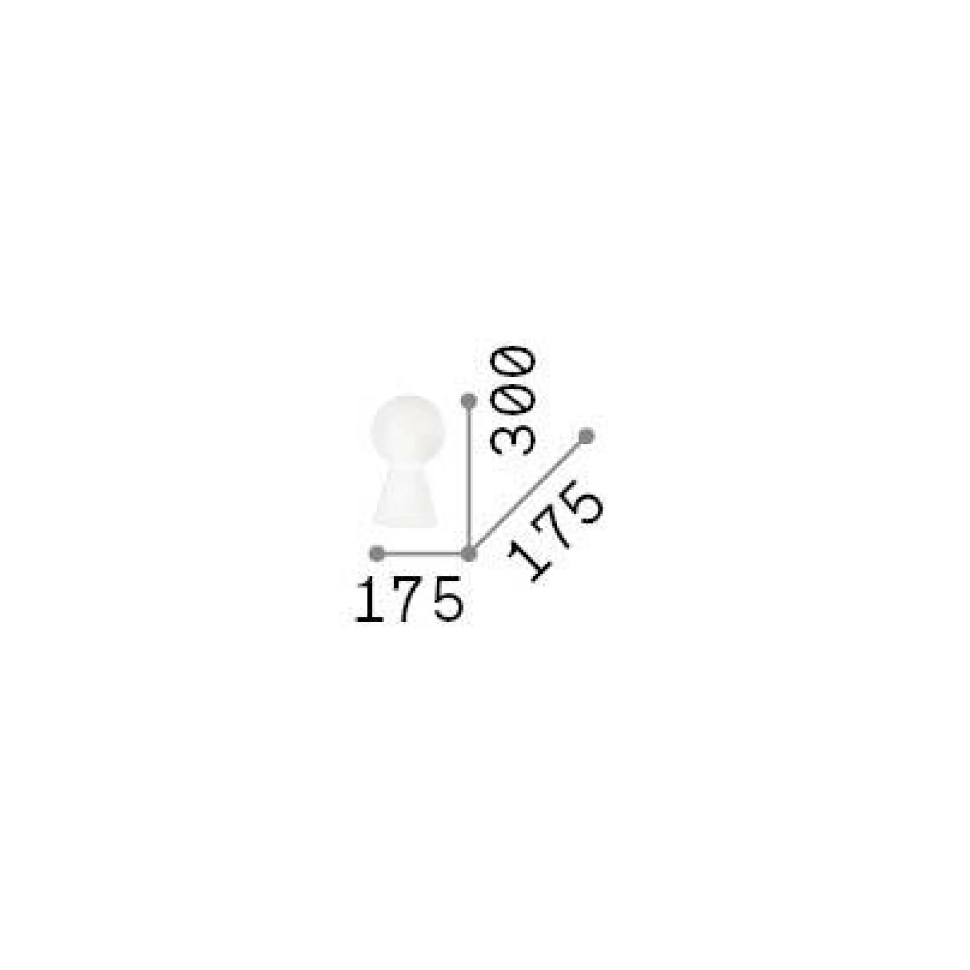 Ideal-Lux - Lampada da tavolo BIRILLO TL1 SMALL FUME', 18 x 18 x h30 cm,<Dmora Flash Sale