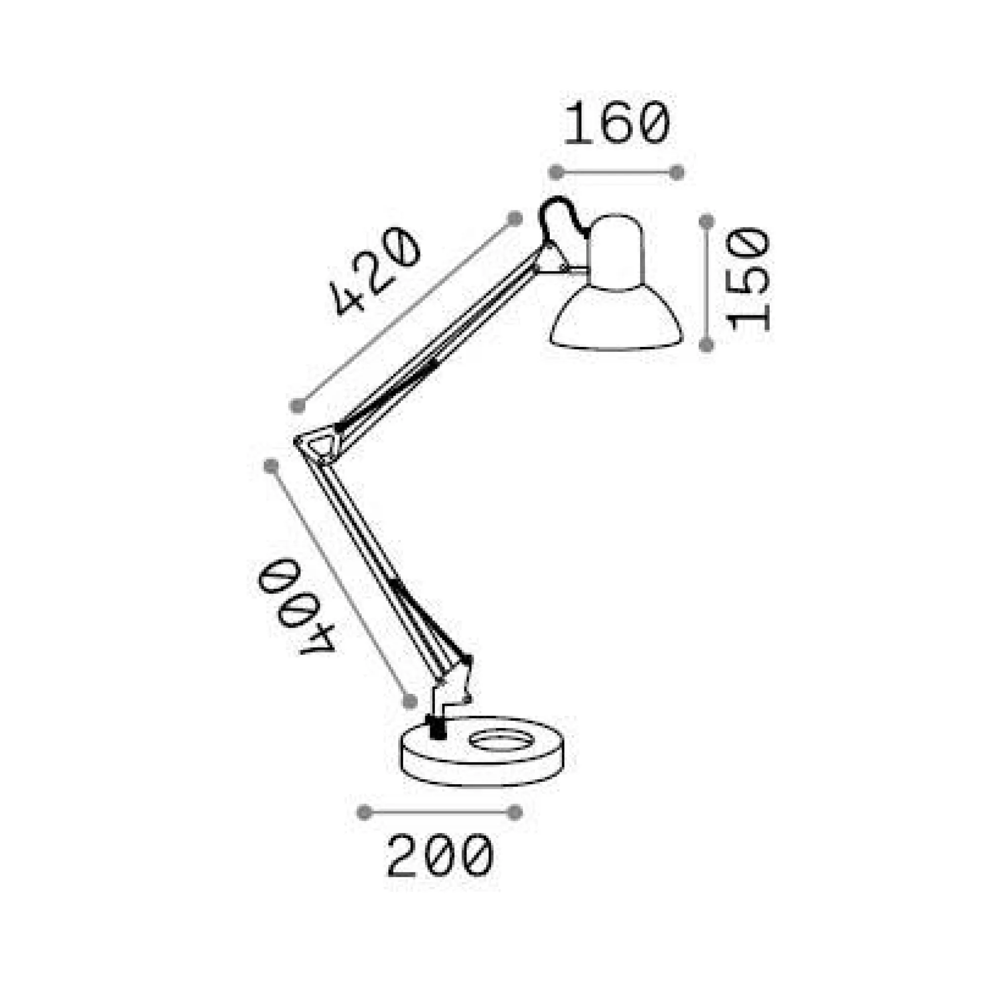 Ideal-Lux - Lampada da tavolo WALLY TL1 RAME, 20 x 36 x h58 cm,<Dmora Hot