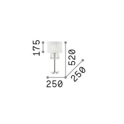 Ideal-Lux - Lampada da tavolo OPERA TL1, 25 x 25 x h52 cm,<Dmora Cheap