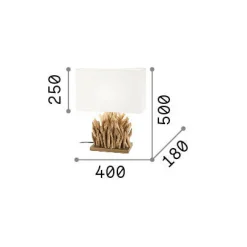 Ideal-Lux - Lampada da tavolo SNELL TL1 BIG, 40 x 18 x h50 cm,<Dmora Cheap