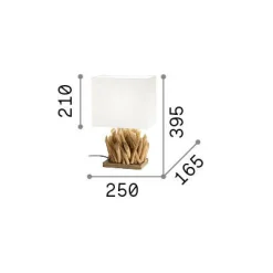 Ideal-Lux - Lampada da tavolo SNELL TL1 SMALL, 25 x 17 x h40 cm,<Dmora Best