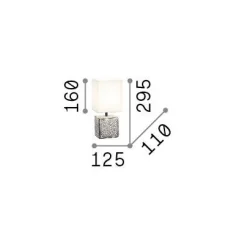 Ideal-Lux - Lampada da tavolo KALI'-1 TL1, 13 x 11 x h30 cm,<Dmora Best Sale