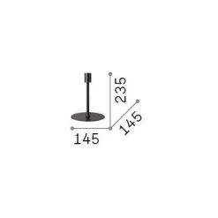 Ideal-Lux - Lampada da tavolo SET UP MTL1 SMALL , 15 x 15 x h24 cm,<Dmora Best