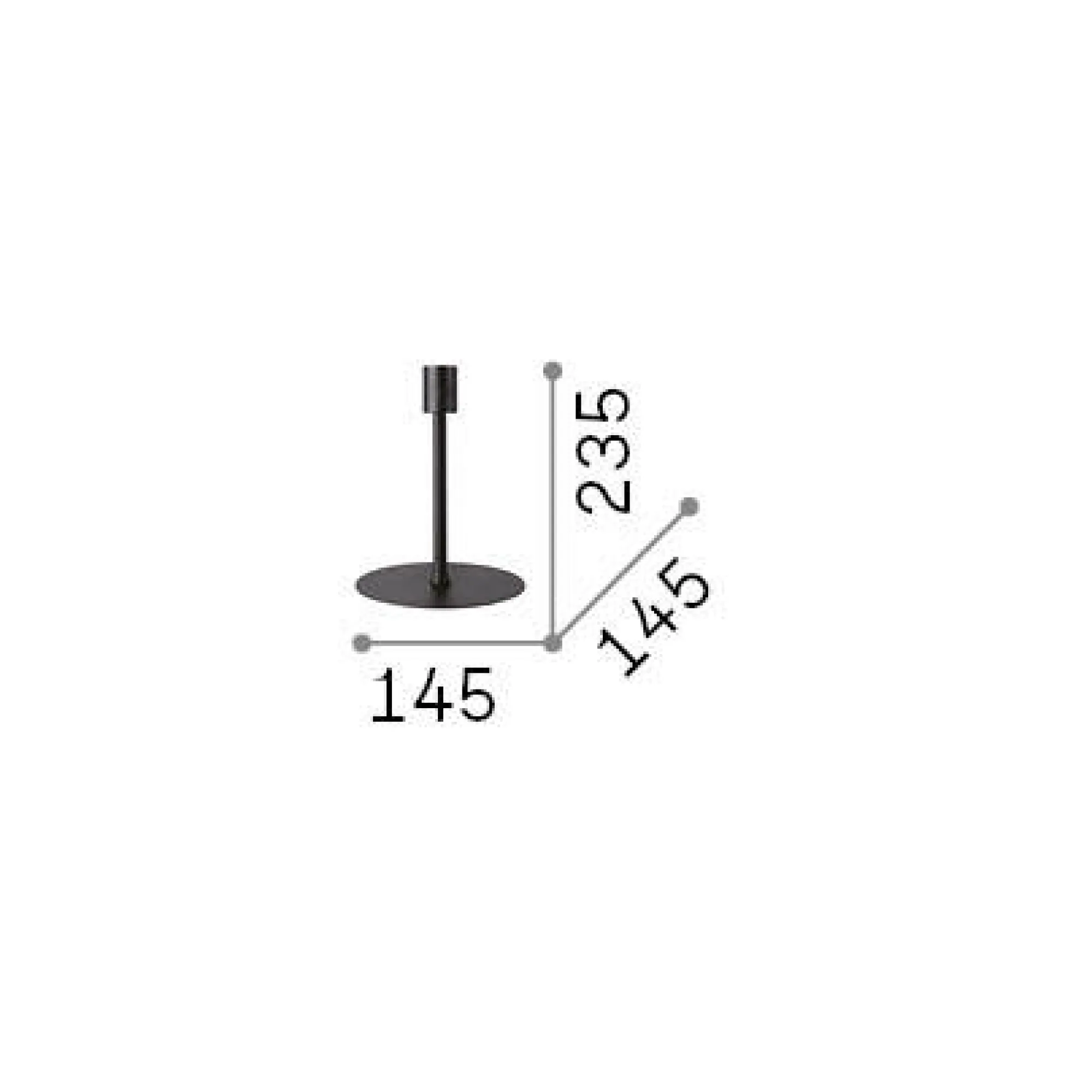 Ideal-Lux - Lampada da tavolo SET UP MTL1 SMALL , 15 x 15 x h24 cm,<Dmora Best