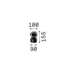 Ideal-Lux - Lampada da tavolo PERLAGE TL1 FUME', 10 x 10 x h16 cm,<Dmora New
