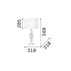 Ideal-Lux - Lampada da tavolo KATE-2 TL1, 31 x 31 x h56 cm,<Dmora Store