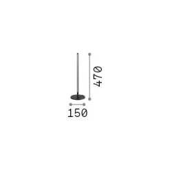 Ideal-Lux - Lampada da tavolo FILO TL , 15 x 15 x h47 cm,<Dmora Cheap