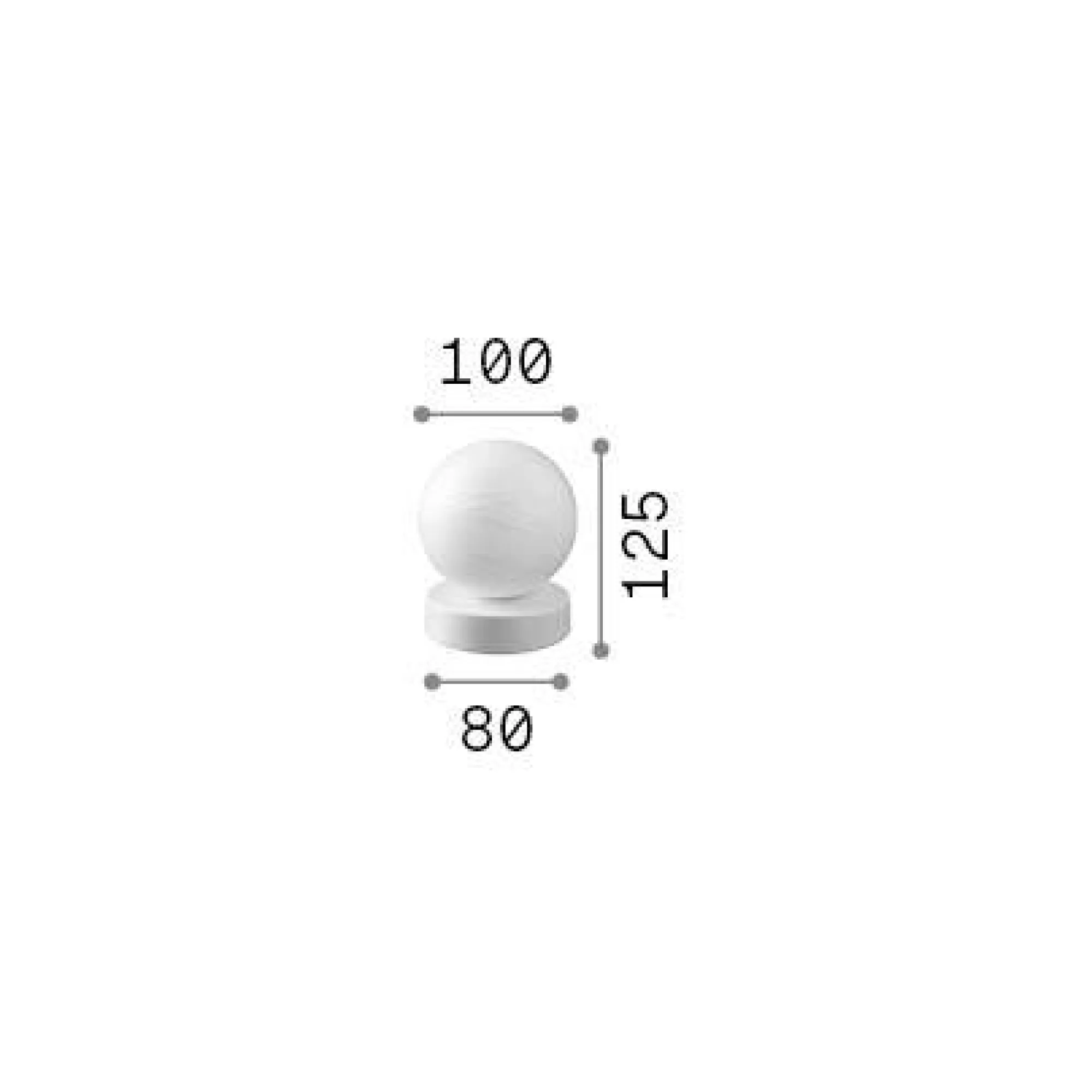 Ideal-Lux - Lampada da tavolo CARTA TL1 D10, 10 x 10 x h13 cm,<Dmora Outlet