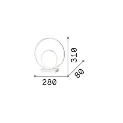 Ideal-Lux - Lampada da tavolo OZ TL ON-OFF , 28 x 8 x h31 cm,<Dmora Hot