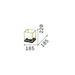 Ideal-Lux - Lampada da tavolo LINGOTTO TL1 BIG , 19 x 19 x h22 cm,<Dmora Cheap