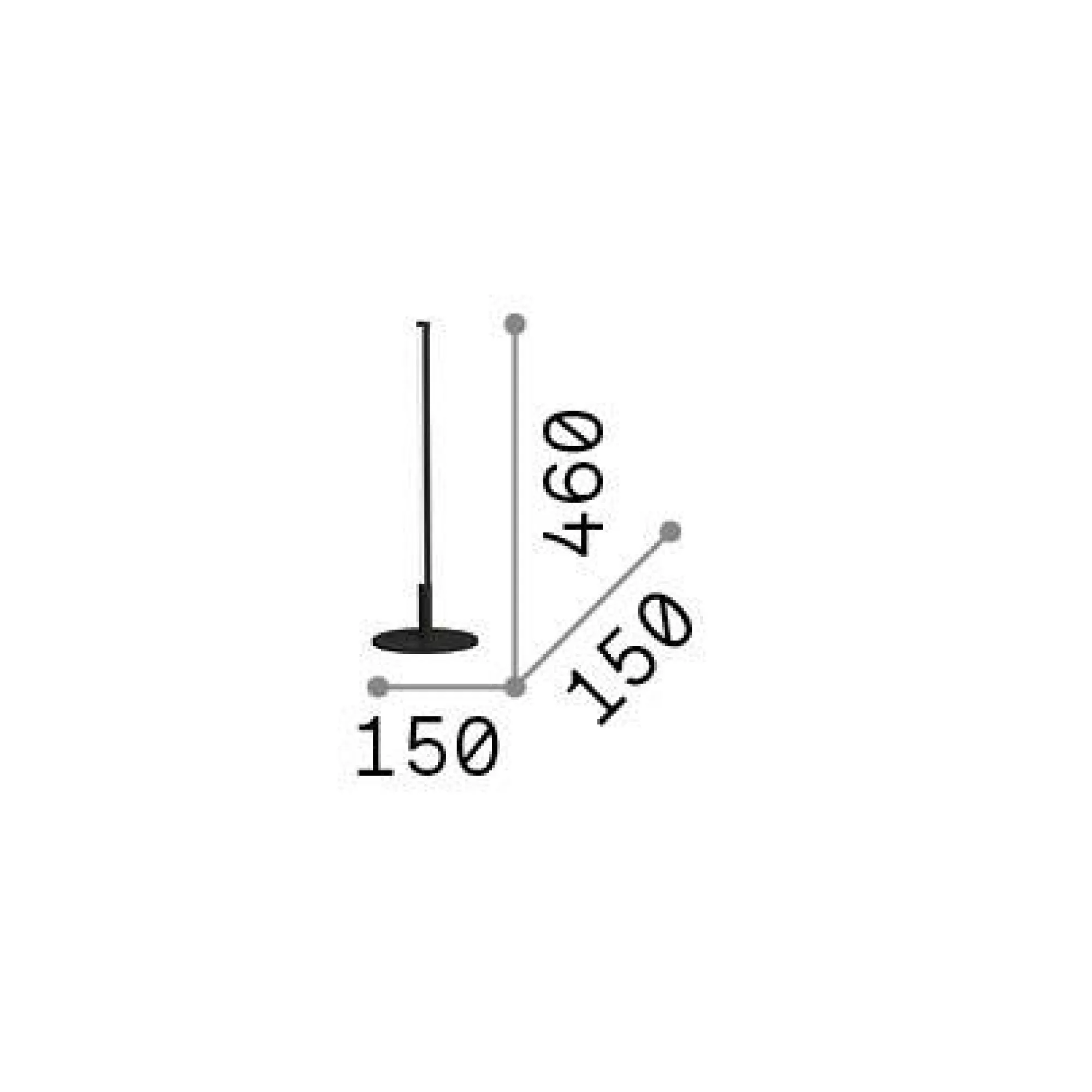 Ideal-Lux - Lampada da tavolo YOKO TL , 15 x 15 x h46 cm,<Dmora Best
