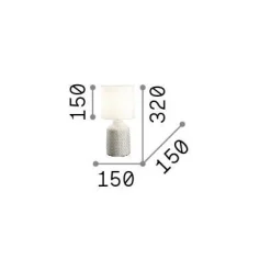 Ideal-Lux - Lampada da tavolo KALI'-3 TL1, 15 x 15 x h32 cm,<Dmora Cheap