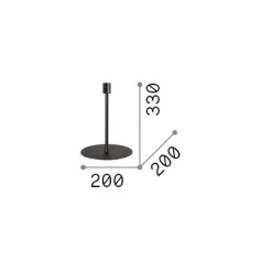 Ideal-Lux - Lampada da tavolo SET UP MTL1 BIG , 20 x 20 x h33 cm,<Dmora Cheap