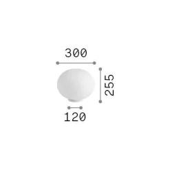 Ideal-Lux - Lampada da tavolo SMARTIES TL1 D30, 30 x 30 x h26 cm,<Dmora Online
