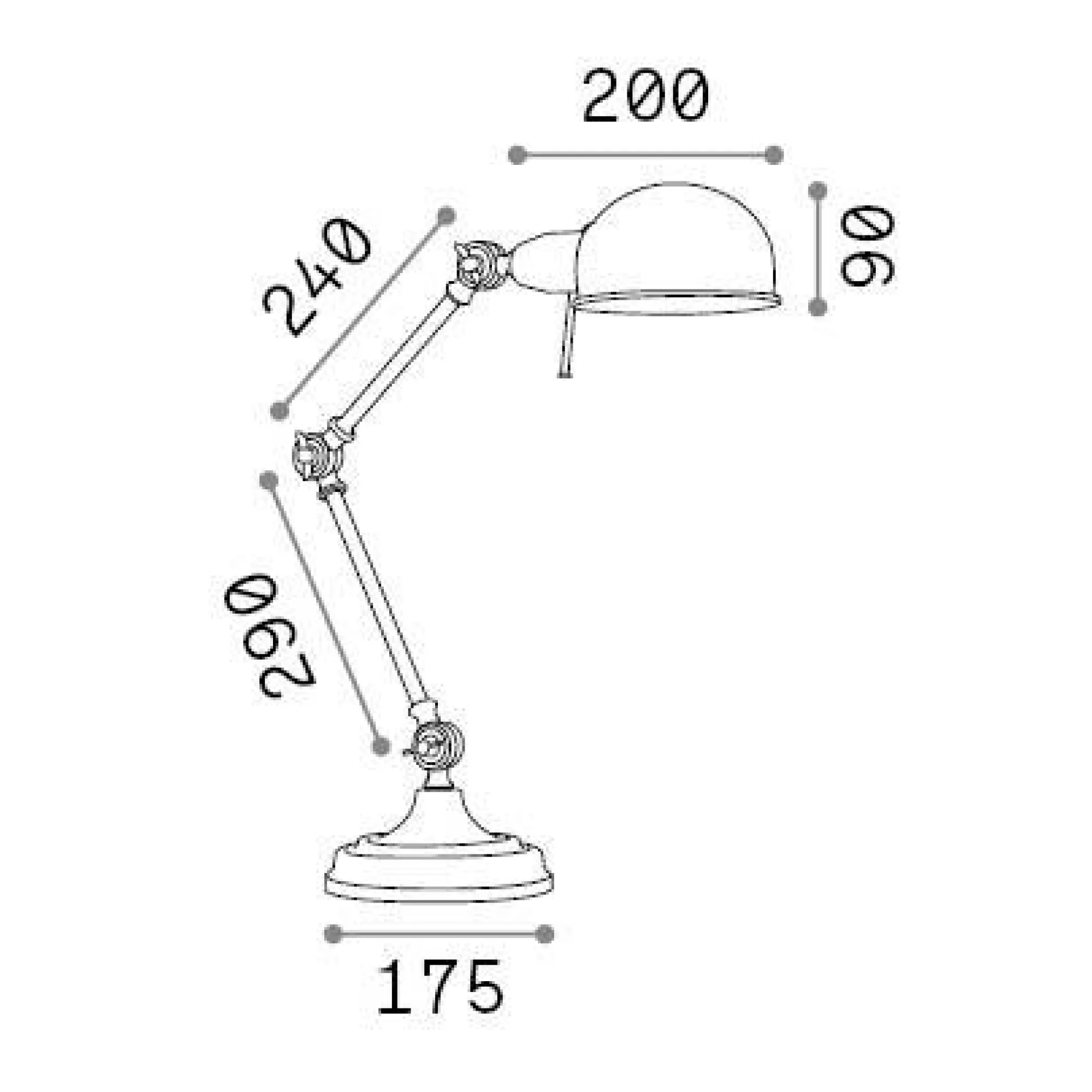 Ideal-Lux - Lampada da tavolo TRUMAN TL1 , 18 x 18 x h40 cm,<Dmora Store