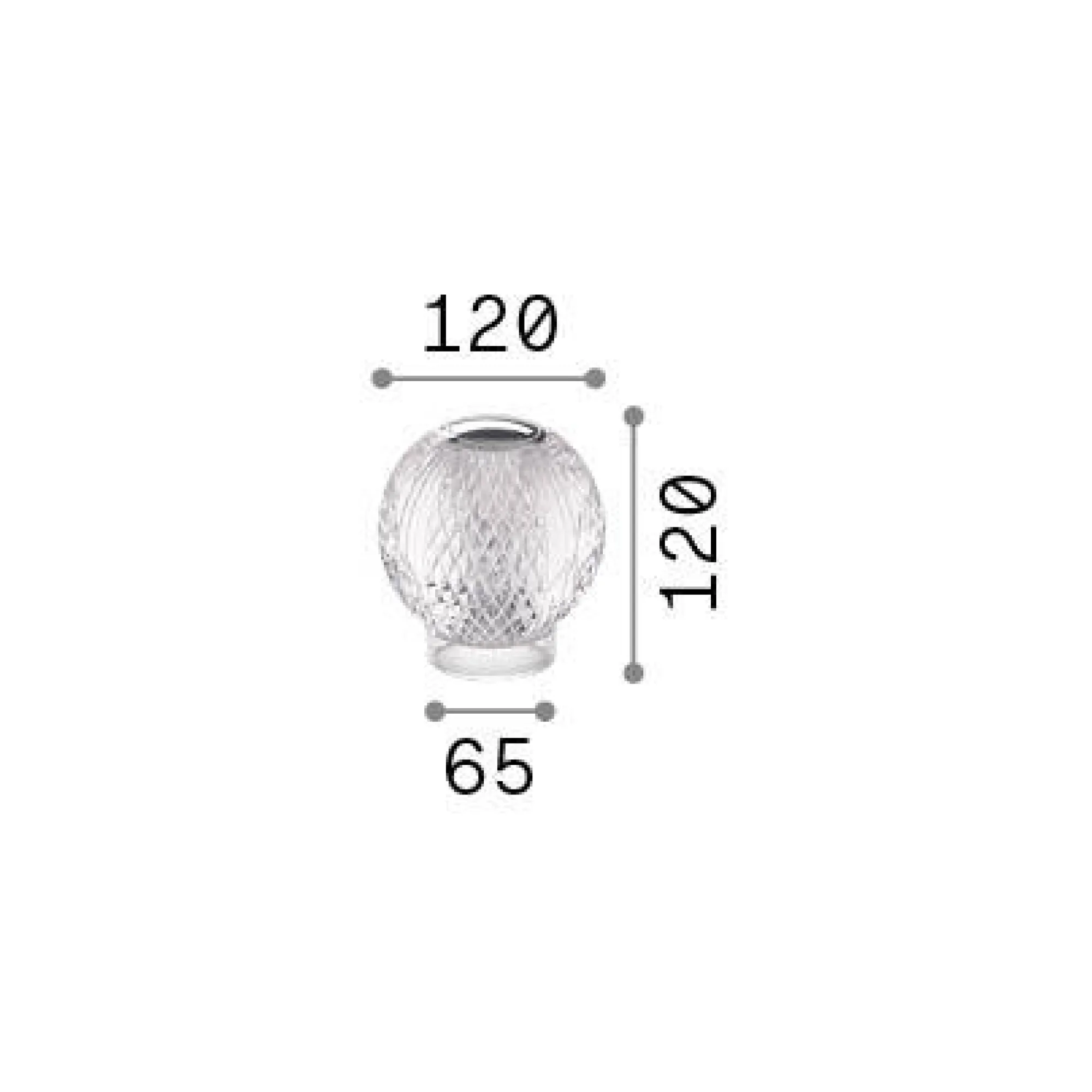 Ideal-Lux - Lampada da tavolo DIAMOND TL1, 12 x 12 x h12 cm,<Dmora Hot