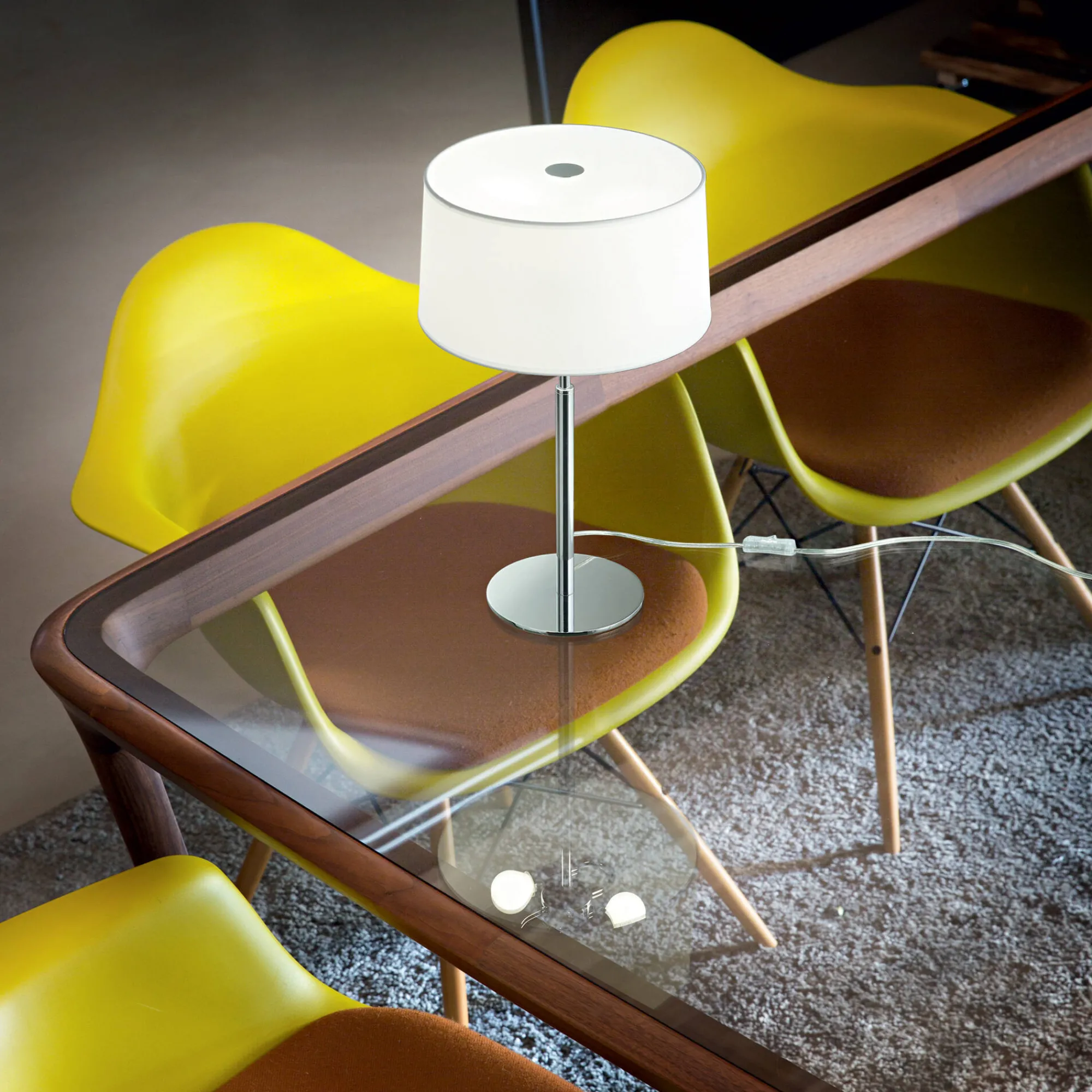 Ideal-Lux - Lampada da tavolo HILTON TL2, 30 x 30 x h49 cm,<Dmora Discount