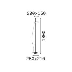 Ideal-Lux - Lampada da terra LIFT PT , 25 x 21 x h180 cm,<Dmora Flash Sale
