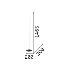 Ideal-Lux - Lampada da terra YOKO PT , 20 x 20 x h147 cm,<Dmora Online