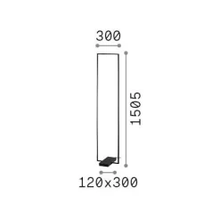 Ideal-Lux - Lampada da terra FRAME PT , 30 x 30 x h151 cm,<Dmora Online