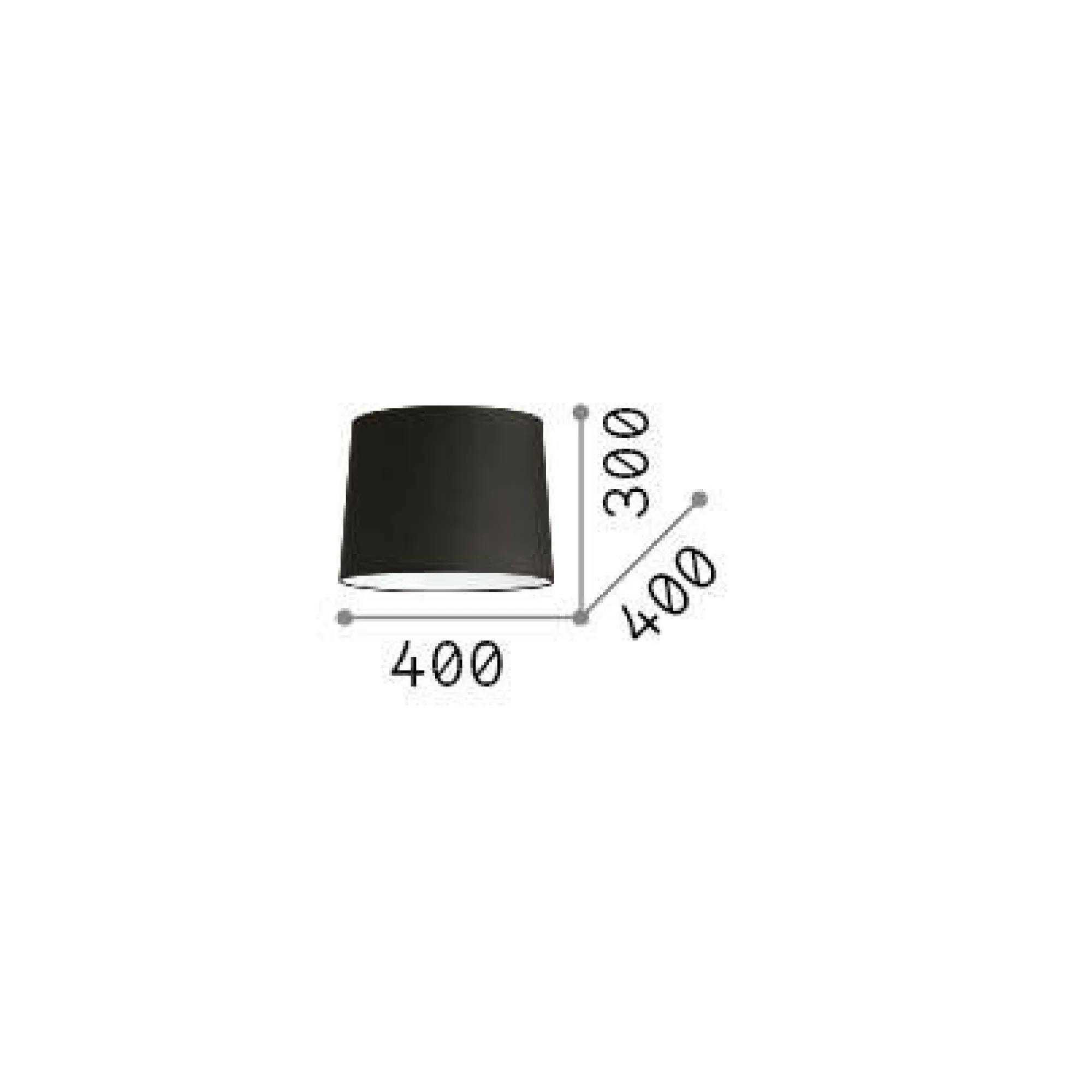 Ideal-Lux - Lampada da terra SET UP PARALUME CONO D40 , 40 x 40 x h30 cm,<Dmora New