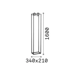 Ideal-Lux - Lampada da terra AUDIO PT2 H160 , 34 x 21 x h160 cm,<Dmora Online