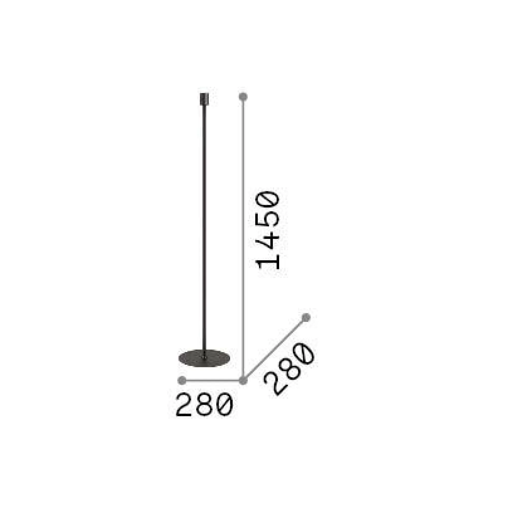Ideal-Lux - Lampada da terra SET UP MPT1 , 28 x 28 x h145 cm,<Dmora New